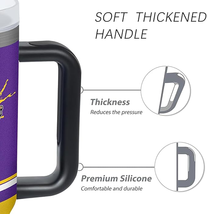 Minnesota 30 oz Tumbler with Handle and Straw,Car cup,Coffee Mug,100% Leakproof Insulated Tumbler with Lid and Straw,Made of Stainless Steel,Cup Holder Friendly Base,Classic Collection Gifts for Fans