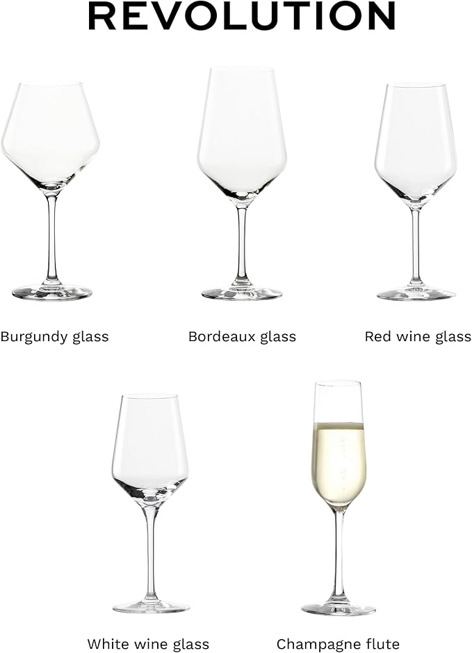 Stölzle Lausitz Champagne Glasses Revolution Set of 6, 6 3/4 oz – Elegant Crystal Glasses Ideal for Champagne, Prosecco & Sparkling Wines – Dishwasher Safe & Made in Germany
