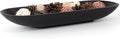 Enhanced Long Large Decorative Bowl for Home Decor - Long Dough Bowl for Table Centerpieces 17.72"W x 2.24"H - Black Minimalist Design Dough Decor Bowl for Coffee Table, Dining Table Centerpiece