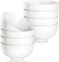 MALACASA Small White Ceramic Bowls Set of 8, 14 OZ Compact Dessert Bowls Rice Bowls Set, Ceramic Bowl for Ice Cream, Soup, Cereal, Side Dishes, Dishwasher & Microwave Safe