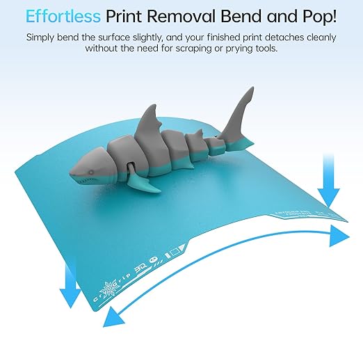 BIQU CryoGrip Pro Frostbite for Bambu-Lab H2D/H2S 3D Printer 355x346mm Cold Build Plate Room Temperature Print Double Sided Upgrade Spring Steel Sheet Removable Surface Platform