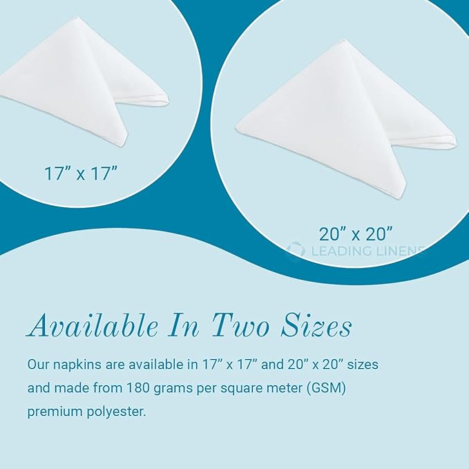 Polyester Cloth Napkins - Washable Soft Table Linens - Durable & Elegant for Dining, Restaurants, Weddings, Events, Rentals, Banquets, & Parties - Premium Quality Set of 250, Silver, 20"x20"