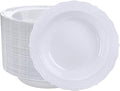 DaYammi 50 Pack White Plastic Bowls, 12oz Disposable Soup Bowls, White bowls Disposable Heavy Duty Dinner Bowls for Weddings, Salad Bowl for Parties, Dinners, Catering and Everyday Use