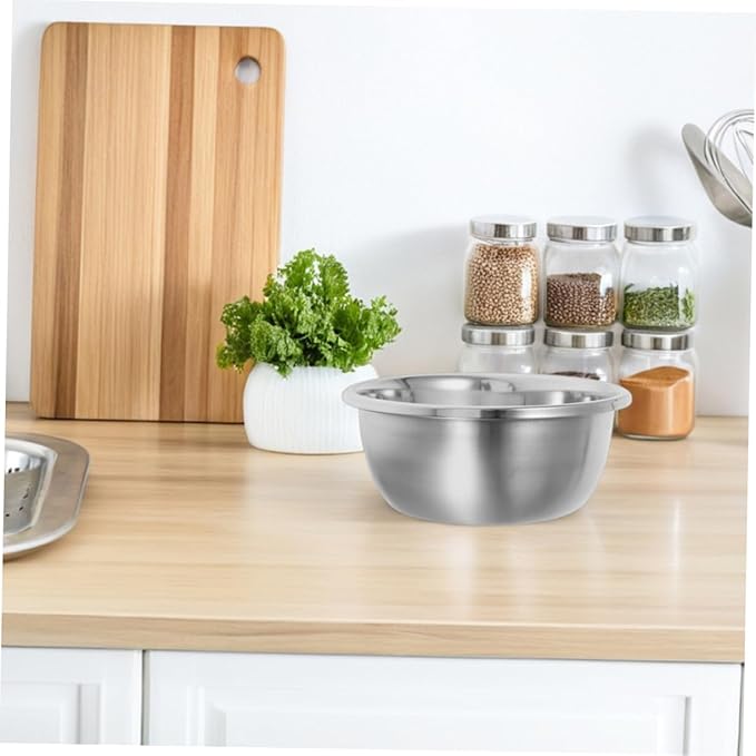 Stainless Steel Mixing Bowl Kitchen Prep Bowl for Baking Salad and Cooking Durable Noodle Bowl Space Saving Design Smooth Finish for Easy Handling