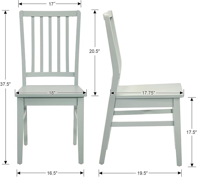 Green Wooden Dining Chairs Set of 4, Farmhouse Dining Room & Kitchen Chair with High Back, Spindle Windsor Armless Side Chair for Living Room Dining Room Kitchen Restaurant Balcony