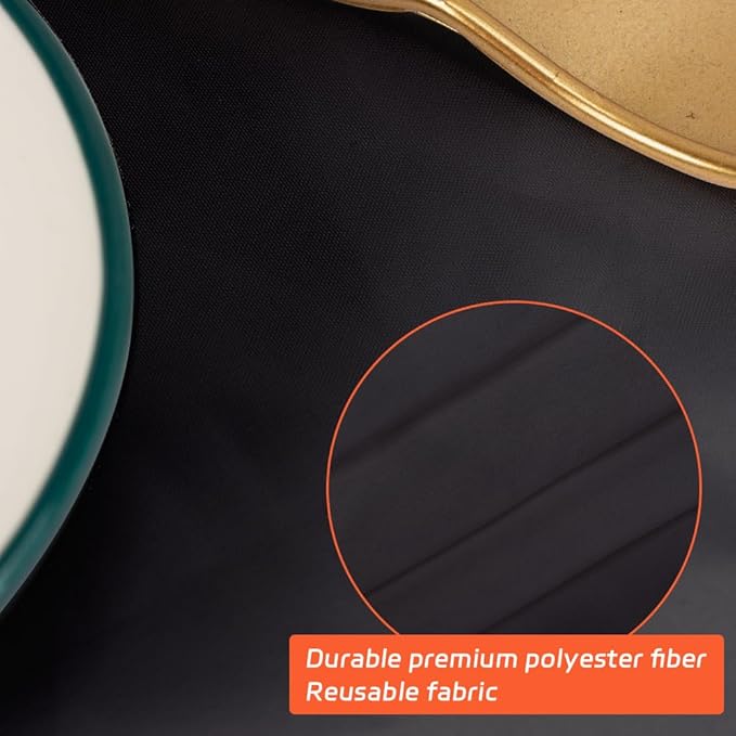 Cuckan 120 Inch Round Tablecloth, 10 Pack Black Stain Resistant and Wrinkle-Free Polyester Table Cover for Wedding, Banquet, Party, Restaurant