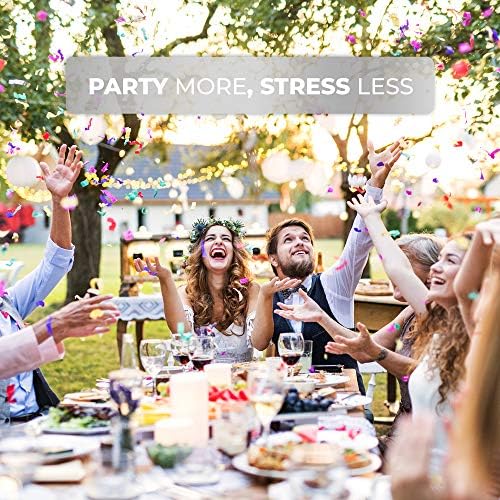 125-Piece White and Blue Fancy Plastic Plates Disposable with Silverware, Elegant Dinnerware for Weddings, Holiday Party China, Set of 25 Dinner + Salad Plates, 25 Spoons, 25 Forks, 25 Knives - Image 5