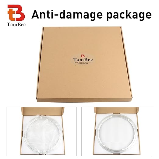 TamBee 14 Inch Mute Lazy Susan Bearing Heavy Duty Aluminum Lazy Susan Hardware Kit Rotating Ring Mechanism for Dining Tables, DIY Projects(Base Only)