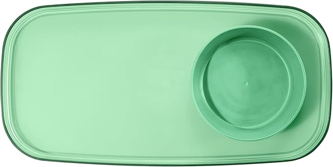 madesmart dipware Small Serving Plate, Stackable & Removable Dip Bowl for Salsa, Queso, Salad, Olives, Dishwasher & Microwave Safe, Multipurpose Plate & Bowl, Sage