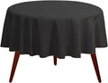 Gee Di Moda Round Tablecloth - 120 Inch Black Round Table Cloth for 60 to 96 Inch Round Tables - Heavy Duty Washable Fabric - for Buffet Table, Holiday Party, Dinner, Wedding & Baby Shower