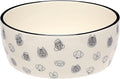 Pearhead Ceramic Dog Bowl, Holds 9 Cups, Dog Faces Pattern Stoneware Food and Water Dish, Microwave and Dishwasher Safe, XL (Pack of 6)