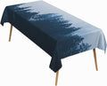 60x120 Inch Nature Rectangular Tablecloth Tall Tree Forest Table Cloth Waterproof Durable Table Cover for Holiday Picnic Outdoor BBQ Decor