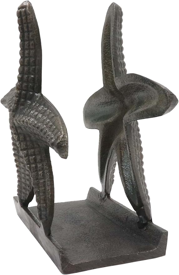 Nautical Starfish Metal Lunch Napkin Holder Dinner Napkin Holder For Kitchen Beverage Cocktail Ocean Coastal By The Metal Magician (Antique Brass)