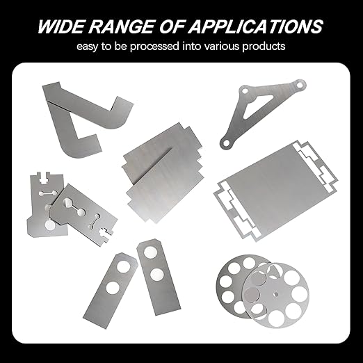 TEN-HIGH 2 Pack 22 Gauge Mild Steel Sheet Metal Plate 12 x 16 Inch Cold Rolled Steel Plate for Professional Industrial Use and DIY Projects - Smooth Surface, Easy to Form and Weld