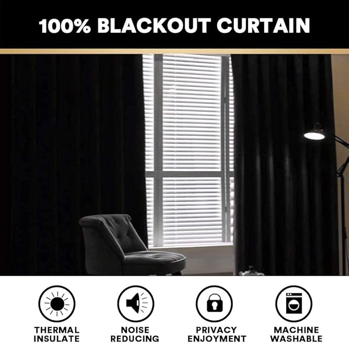 Linen Textured 100% Blackout Curtains for Bedroom/Living Room Energy Saving Window Treatment Curtain Drapes, Burlap Fabric with White Thermal Insulated Liner (2 Panels, 52 x 96 Inch, Light Grey)