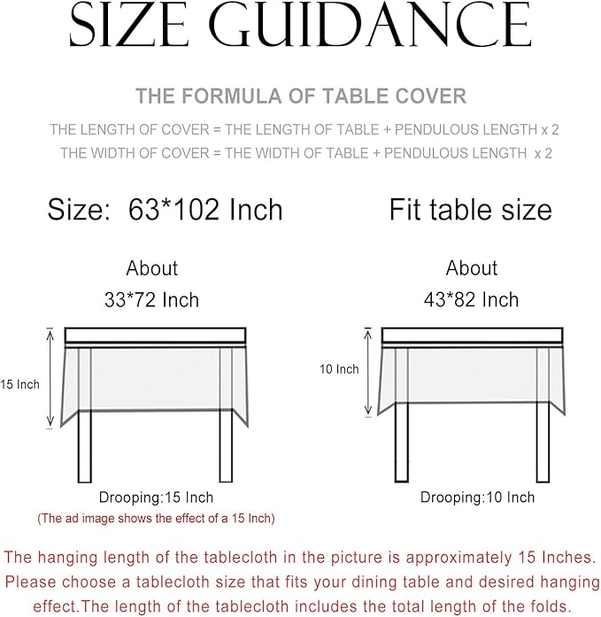 patdrea Designer Linen French Long Tablecloth for Rectangle Table,Fall Country Breathable Floral Tablecloths,Table Cover for Kitchen Dining,Tea Party,Christmas,Thanksgiving,63"x102"-Oliveirad