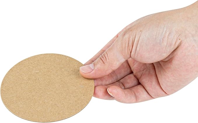 Restaurantware Paper Coasters 100 Pack of 3.5 Inch Disposable Beverage Coasters Absorbent for Hot and Cold Drinks Kraft Coffee Cup Essentials for Table Decor, Kitchen, Home Patio or Living Room