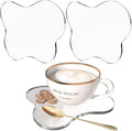 2 PCS Acrylic Coasters, Aesthetic Drink Coaster for Coffee Table, Clear Heat-Resistant Decorative Plates for Home Office Desk, Scratch-Proof Cup Protector for Kitchen Bar (Irregular Cloud Shaped 2Pcs)