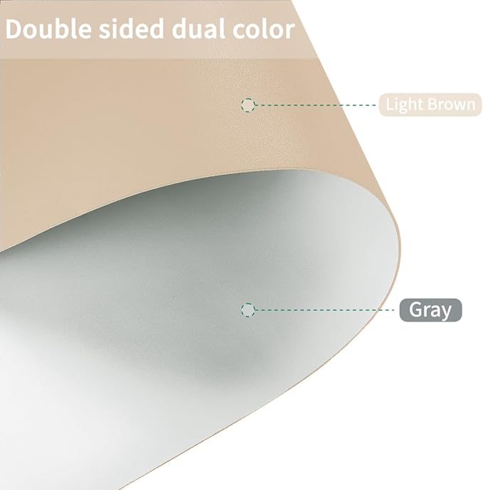 Dining Table Cover for Dining Room Table - Can Be Used On Both Sides Waterproof and Easy to Clean Good Flatness Used for Dining Table(Light Brown+Gray 44x60)
