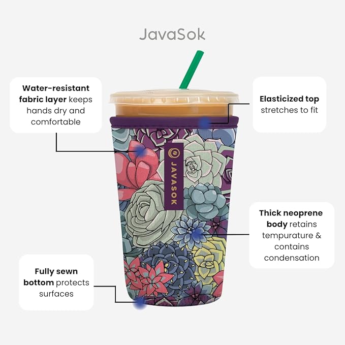 Sok It JavaSok Iced Coffee & Cold Soda Insulated Neoprene Cup Sleeve (RealTree Edge Camouflage, Large: 30-32oz)
