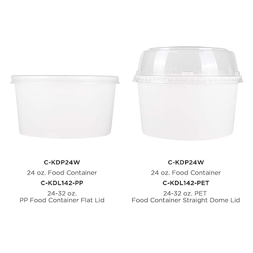 Karat [24oz - 600 ct] Paper Soup Bowls for Hot/ Cold Food - Ideal for Soup, NoodIes, Pasta and Snacks - White (C-KDP24W)
