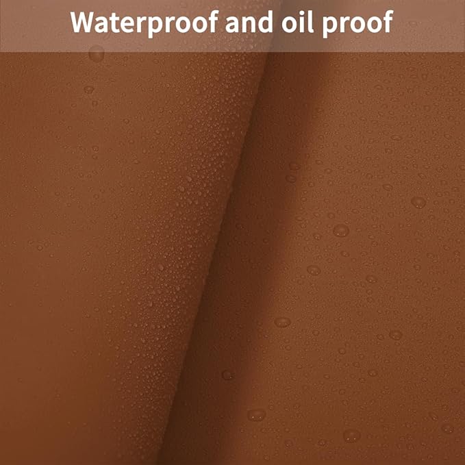 Leather Dresser Cover,1.8mm Thick,14x72 Inch,Dresser Protector Top,Dresser Top Protector,Dresser Cover Top,Dresser Top Cover,Dresser Cover Top for Bedroom.(Brown+Gray,14x72)