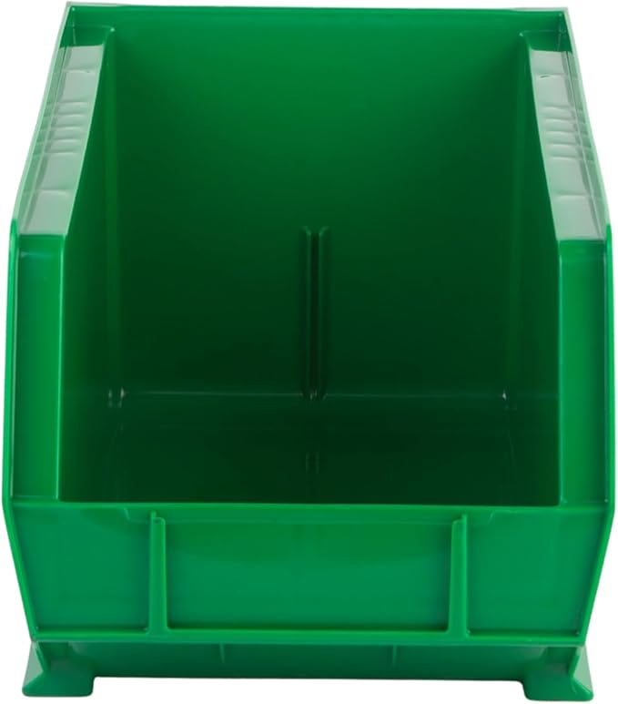 Hudson Exchange 15" x 8" x 7" Plastic Stackable Storage Bin and Hanging Container, Green