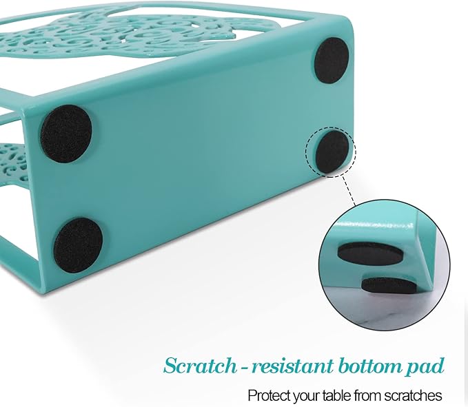 Coastal Sea Turtle Napkin Holder for Table - Teal Kithen Decor and Accessories, Ocean Decor for Bedroom Bathroom, Houserwarming Gifts for Women Turtle Lovers, Hollowed-out Craft Pattern, Metal