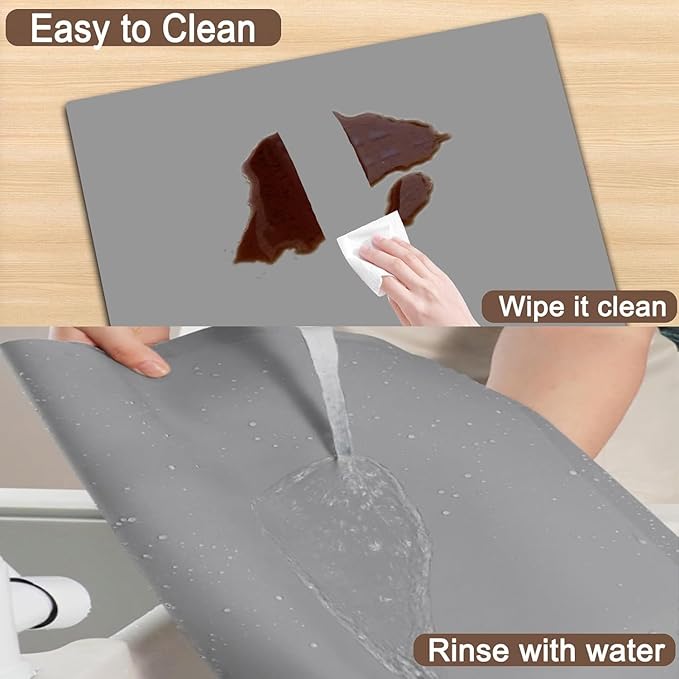 Silicone Mats for Kitchen Counter, 48"x32"(120cmx80cm) Large Heat Resistant Mat Kitchen Island Waterproof Countertop Protector Mat Nons-slip Extra Large Counter Mat, Green