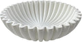 Large Decorative Bowl,White Decorative Bowls for Home Decor - Ruffle Decor - Fluted Bowl - Scalloped Bowl-Stylish Key for Entry Table