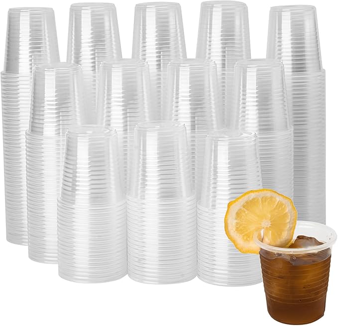 YEEHAW 5 oz Plastic Cups, 500 Pack - Clear Disposable Drinking Water Cups for Cold Beverages, Ideal for Party