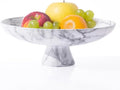 DN DECONATION White Resin Decorative Bowl for Modern Home Decor, 11.2" Large Pedestal Kitchen Fruit Bowl/Key Holder/Candy Dish/Potpourri for Entryway Table, Coffee Table, Dining Room,Table Centerpiece