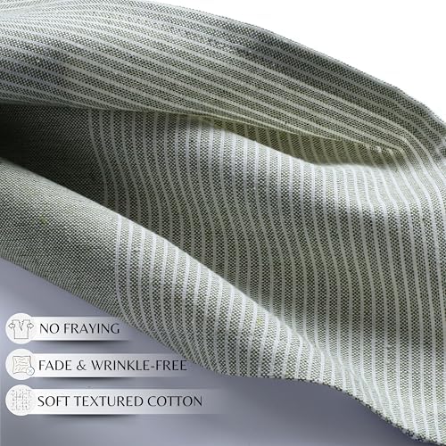 Green Cotton Cloth Napkins Set of 12, 18x18 Inch - Image 5