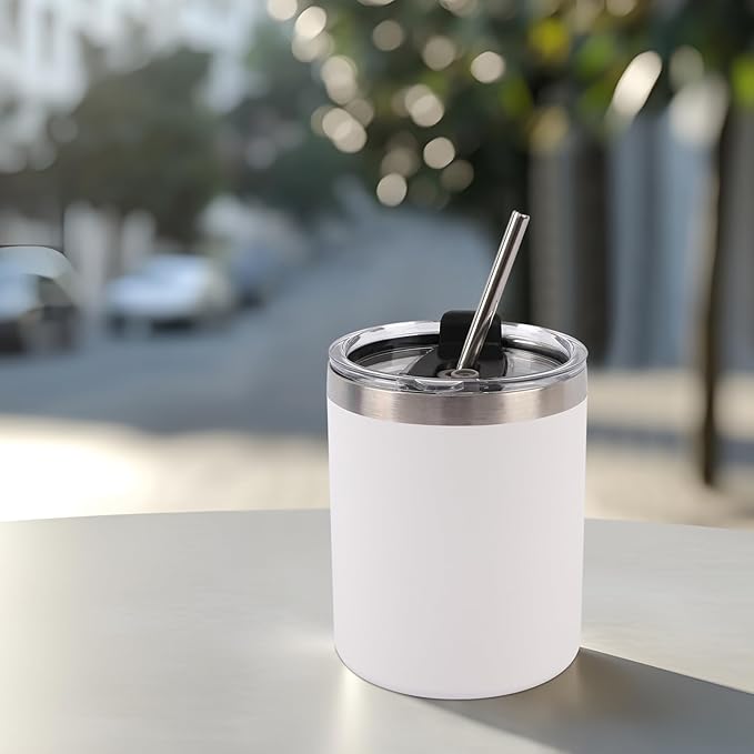 12 Oz Stainless Steel Skinny Tumbler with Splash Proof Lid, Vacuum Insulated Double Wall Thermal Cup, Outdoor Unbreakable Travel Slim Bottle for Hot Cold Drinks