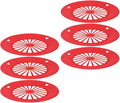 Bbq Hollow Serving Plates 6pcs Red Hollow-out Food Plates Reusable Party Picnic Supplies Commercial Food Serving Tableware