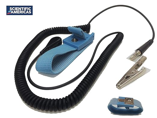 ESD Mat Kit - Anti-Static Table Mat - Heat Resistant Soldering Mat - with a Wrist Strap and Dual Common Point Grounding (36" x 60" (3' x 5'), Blue)