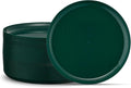 PLASTICPRO [30 Pack 6.3'' Christmass Green Plastic Party Plates Edge Collection Premium heavyweight Elegant Disposable Tableware Dishes