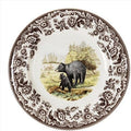 Spode Woodland Wildlife Black Bear 8" Porcelain Salad Plate - Rustic Holiday Dinnerware, Decorative Dish for Salad, Dessert & Appetizers, Dishwasher, Microwave, Freezer, Oven Safe - Made in England by Spode