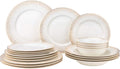 20-pc. Dinner Set Service for 4, 24K Gold-plated Luxury Bone China Tableware ("Infinity Gold")