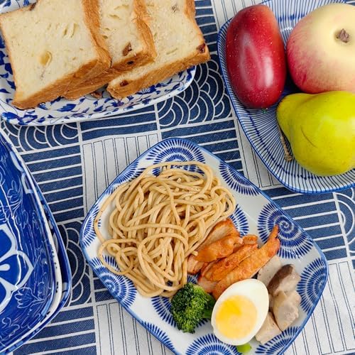 Japanese 7.75Inch Ceramic Square Dessert Plate Set of 6, Table Decor - Image 4