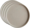 Goodies Cream Lunch Plates (Set of 4), Handmade Ceramic, Glazed, Dishwasher Safe, Microwave Safe, Durable, Easy-to-Clean, Stackable, Modern, 9.75 Inch