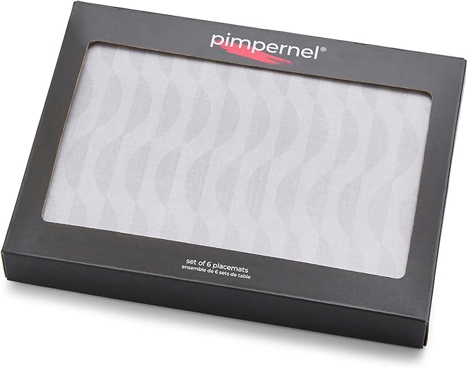 Pimpernel Eclipse Storm Grey Placemats, Set of 4 – (15.7" x 11.7") Elegant, 5mm Cork-Backed Dining Mats with Heat & Stain Resistant Lacquer Finish, Durable Protective Table Accessories
