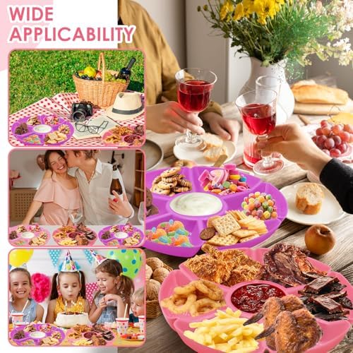 3 Round Plastic Serving Trays 11 Inch 7 Comp - Image 7