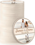 100 Pack Personalized Wedding Coasters, Custom Cardboard Coasters for Drinks with Photo Print and Text, Keepsake Wedding Favors and Gifts for Couples, 3.95" Round (Design 8)