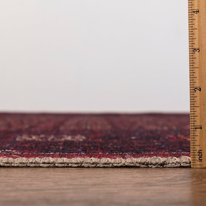 Keen Home Design 2x10 Rug - Machine Washable Runner with Non-Slip Backing, Ideal for Hallway, Entryway, Kitchen, Laundry Room - Vintage, Easy Clean, Durable, Low Pile Rug - (2'6" x 10')