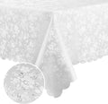 Smiry Rectangle Table Cloth, Waterproof Heavy Duty Vinyl Tablecloths, Wipeable Washable Table Cover for Kitchen and Dining Room (White, 60" X 120")