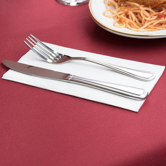 100-Pack BloominGoods Disposable Bathroom Napkins | Linen-Feel Guest Towels | Cloth-Like Hand Tissue Paper, White, 12" x 17" (Made In USA)
