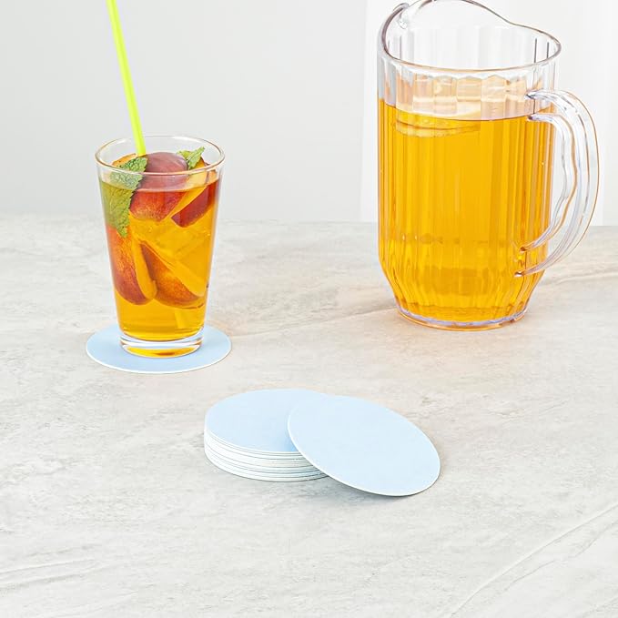 Restaurantware Paper Coasters 100 Pack of 3.5 Inch Disposable Beverage Coasters Absorbent for Hot and Cold Drinks Black Coffee Cup Essentials for Table Decor, Kitchen, Home Patio or Living Room