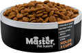 Master Pet Supply Stainless Steel Dog Bowls - 25 oz, Heavy Duty - Black Velvet, Double Wall Extra-Thick Insulated, Non-Slip Pet Water Bowl for Dogs, Cats & Pets, Anti Rust Metal, Dish Washer Safe