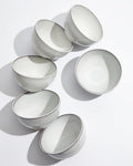 5.3" Cereal Bowls & Dessert Bowls Set of 6-20 Oz Small Bowls for Kitchen-Ceramic Bowl for Cereal, Soup, Oatmeal, Salad, Ramen, Noodle, Rice, Yogurt-Dishwasher & Microwave Safe, Moonstone White